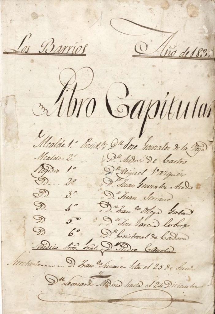 Portada del Libro Capitular de 1837 (FILEminimizer)